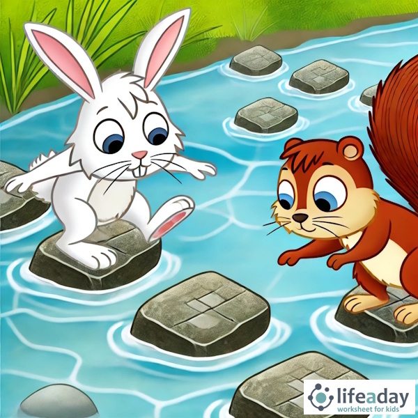 การ์ตูนสำหรับเด็ก ในรูปแบบ นิทานการ์ตูนสองภาษา เรื่อง The Adventure of Benny the Bunny หน้า 5